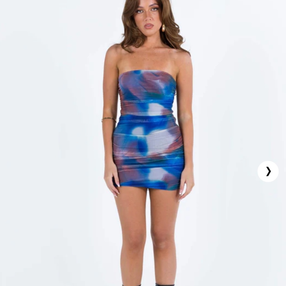 Princess Polly MICAH MINI DRESS BLUE MULTI